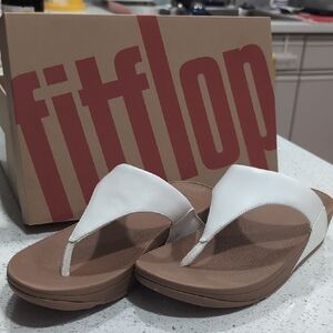 FitFlop White and Brown Sandals